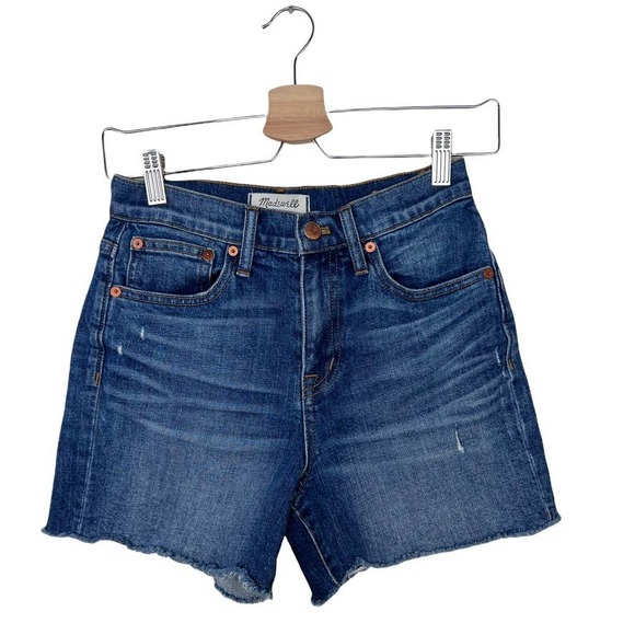 Madewell High-Rise Denim Shorts in Glenoaks Wash Cutoff Edition Size 24w - Picture 1 of 10